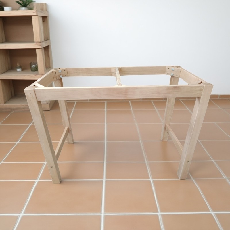 全实木加粗支架餐桌桌腿长方形框架木桌脚桌子腿桌架学习桌架子