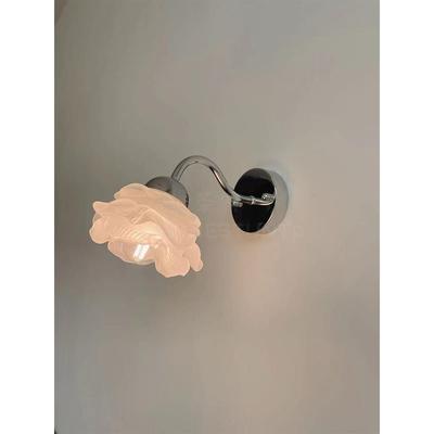 茶栗法式奶油现在简约包豪斯复古玻璃壁灯中古走廊卧室床头客厅