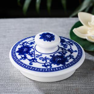 包邮 景德镇陶瓷壶茶盖子单卖水壶青花老式 冷水壶配件原配瓷壶提手