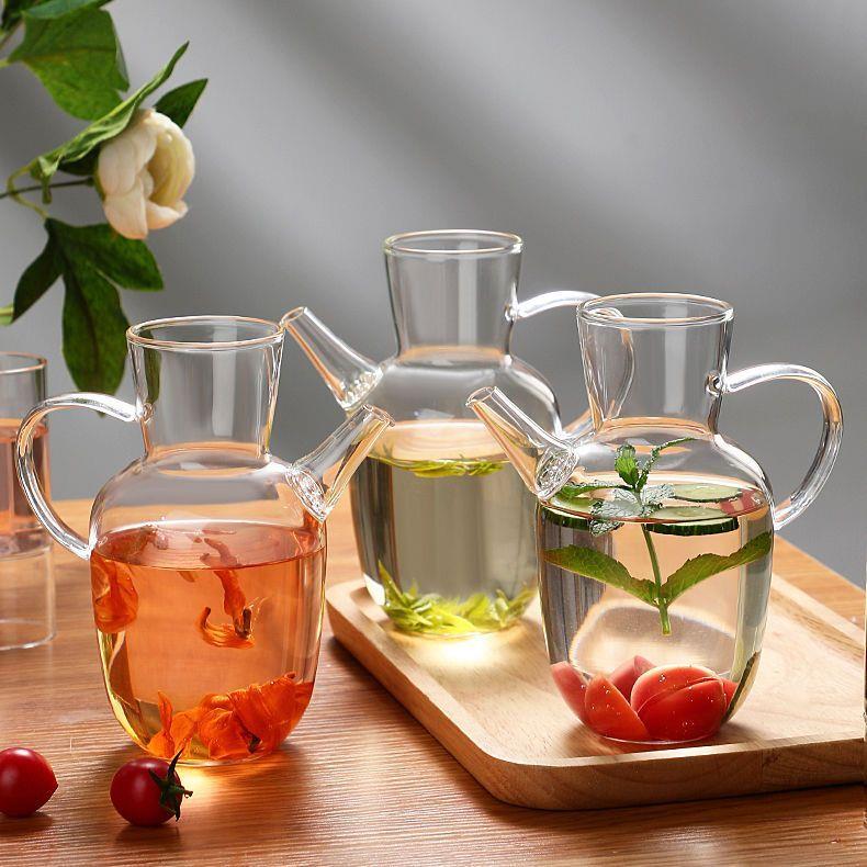 彷宋玻璃茶壶大容量中式水经注绿茶壶高硼硅执壶煮茶壶花茶果茶壶