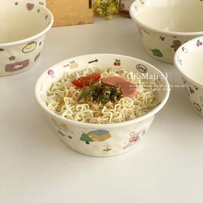 泡面 面碗大容量可微波炉加热家用大碗特别好看的陶瓷7英寸新款面