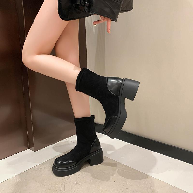 好货35-46码 大码波点高跟鞋女12cm细跟优雅气质单鞋时尚蝴蝶结职