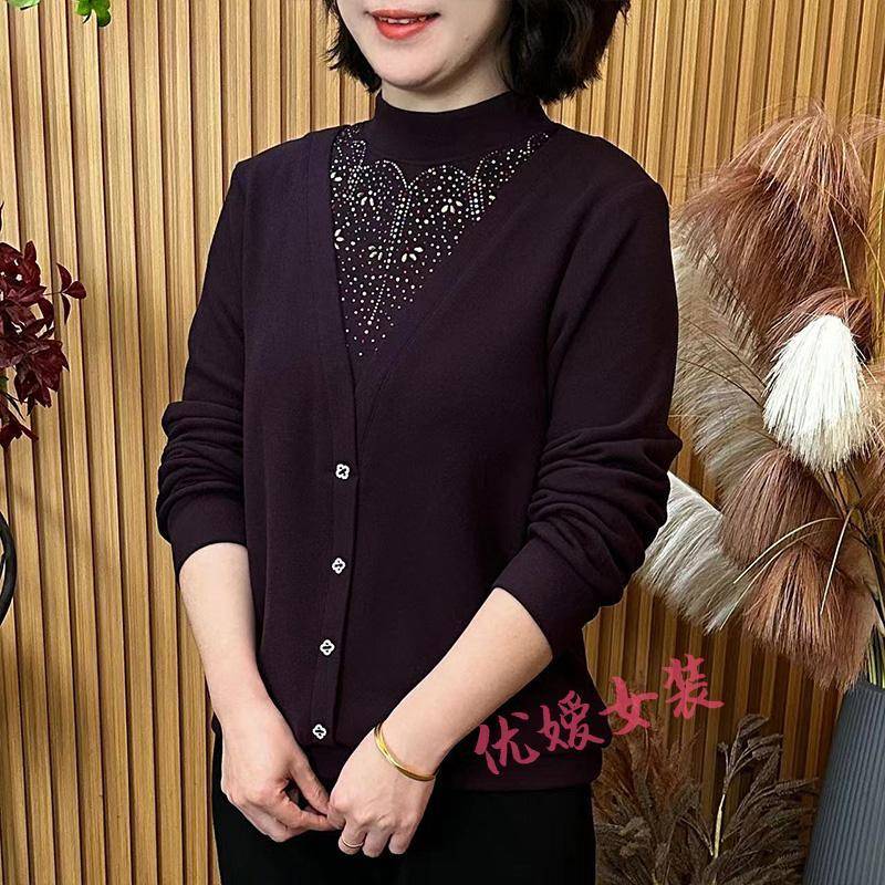好货中老年女装妈妈打底衫冬加绒加厚内搭可外穿洋气半高领一体绒