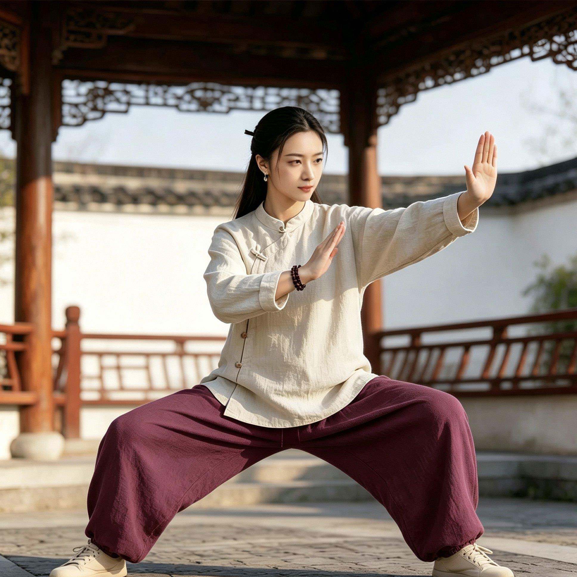 好货太极服女款新款春秋禅意佛系日常棉麻长袖套装中国风游龙拳练