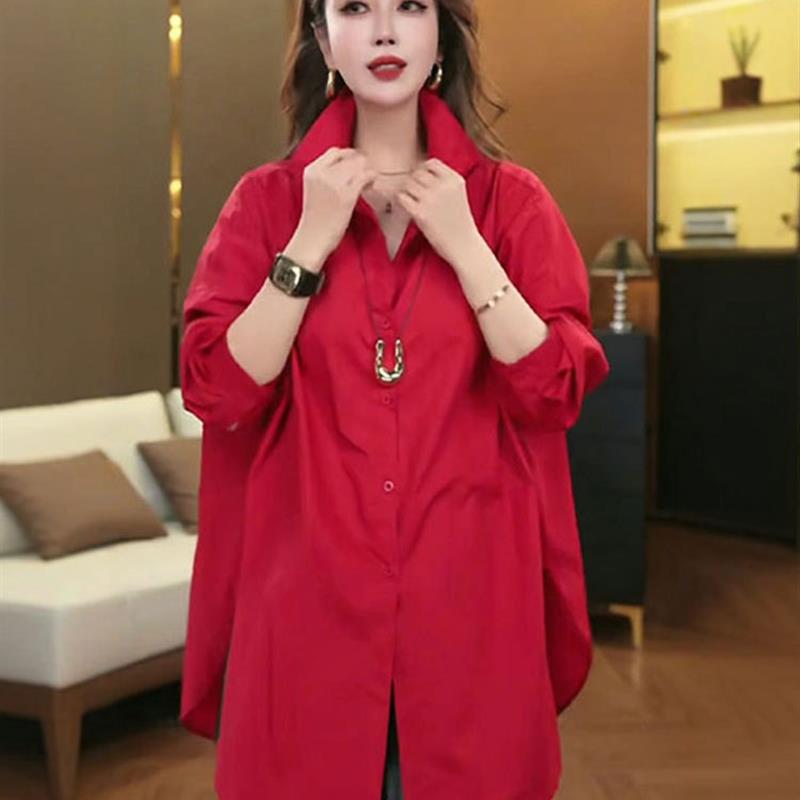 新品白色长袖衬衣女款2025