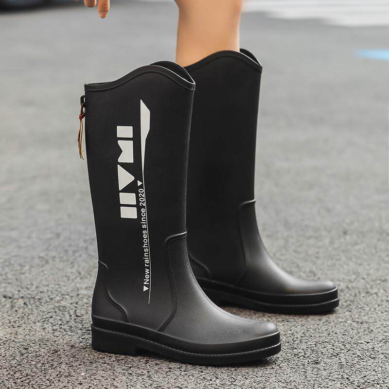 新品雨鞋女款2026新款高筒加绒胶鞋防水防滑雨靴时尚水靴日系