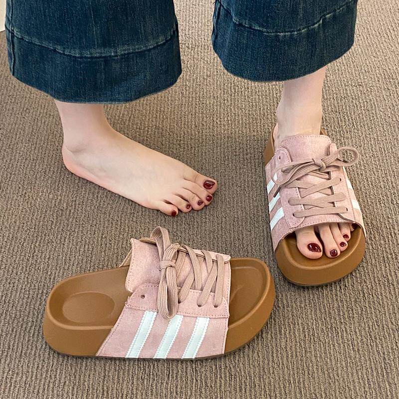 新品厚底勃肯凉拖鞋女夏外穿2026新款黄色德训鞋百搭沙滩配裙子凉