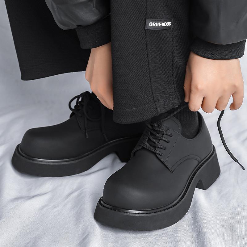 新品2026新款大头皮鞋男增