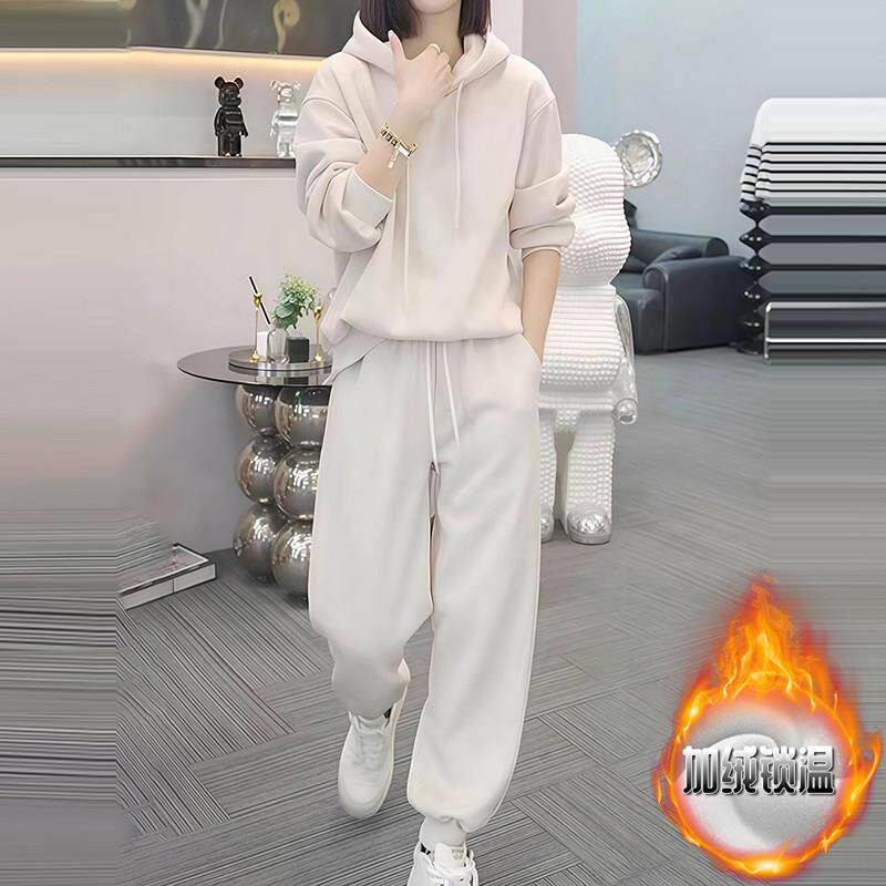 好货入秋搭配一整套装女时尚高级感连帽卫衣休闲裤韩系穿搭运动两