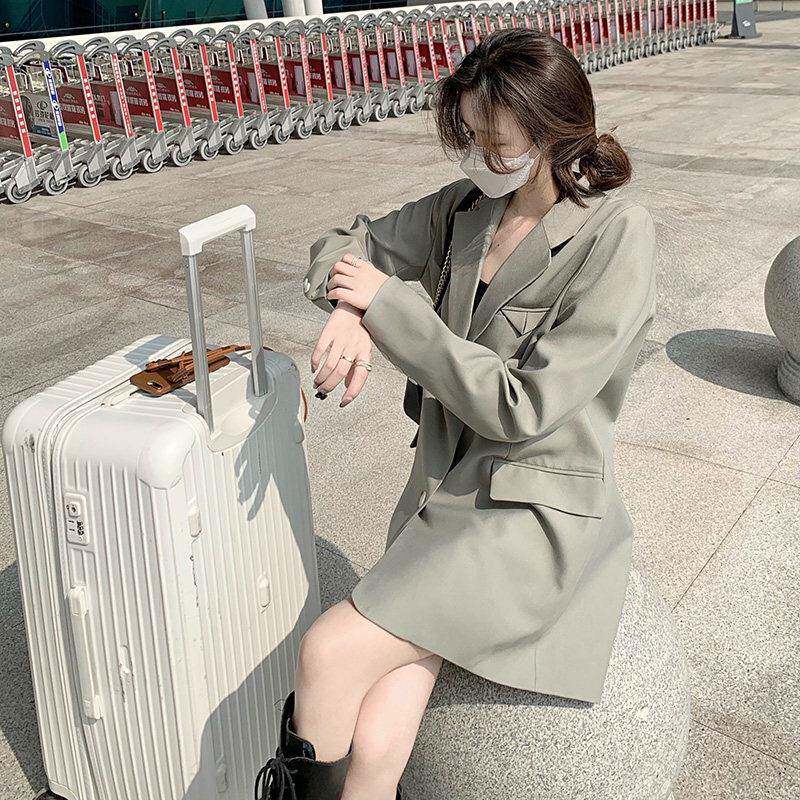 好货韩版宽松休闲西装外套女春秋设计感小众气质百搭时尚西服长袖