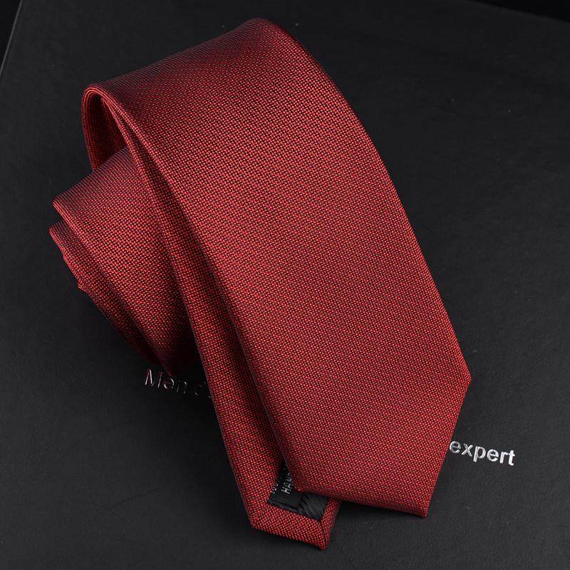 新品领带男韩版潮流6cm学生手系职业衬衫正装男士新郎结婚红色领