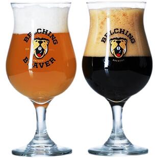 新品打嗝海狸啤酒杯精酿Belching Beaver 专用美式郁金香杯玻璃高