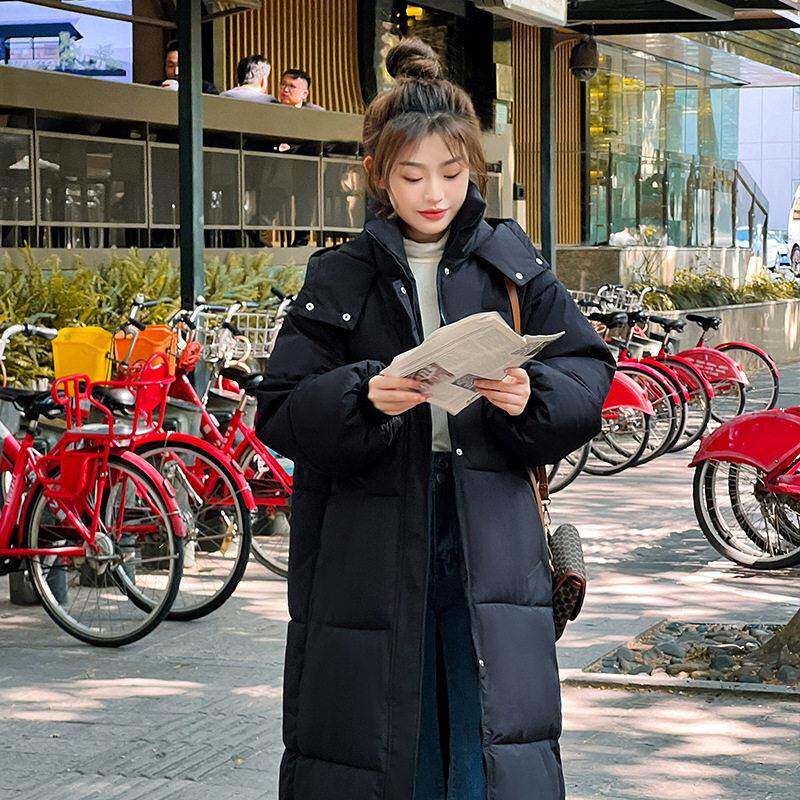 好货过膝棉衣女装2026年新款潮时尚百搭冬季加厚棉服宽松长款上衣