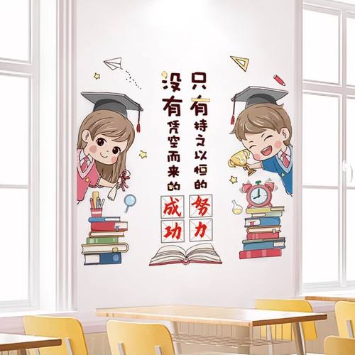 励志墙贴纸贴画大学生宿舍装饰