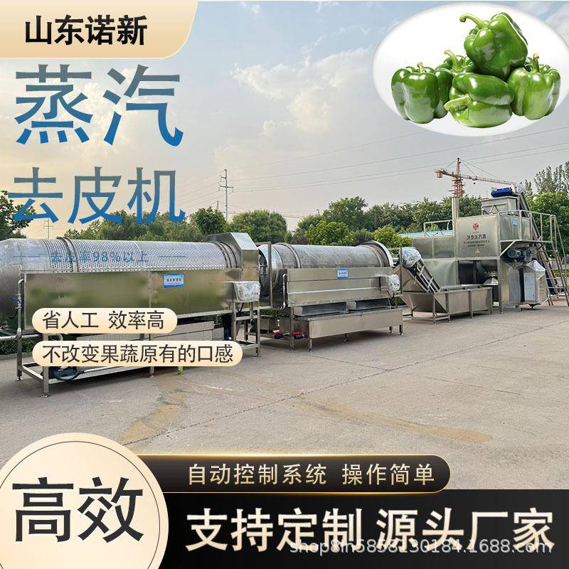 青椒辣椒果蔬去皮机黄桃物理扒皮机高压蒸汽脱皮机