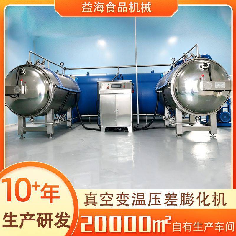 果蔬脆片压差膨化干燥机真空苹果脆片闪蒸机非油炸土豆片加工设备
