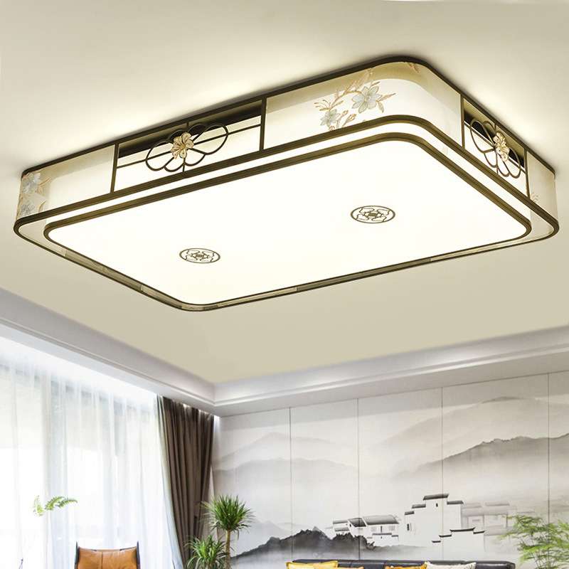 新中式吸顶灯客厅灯 茶室书房现代简约温馨中国风铁艺卧室led灯饰