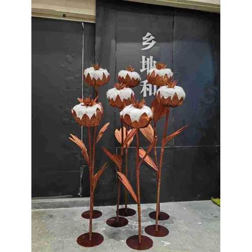 商场橱窗装饰婚庆插花假花拍照道具复古网红打卡巨型棉花仿真花