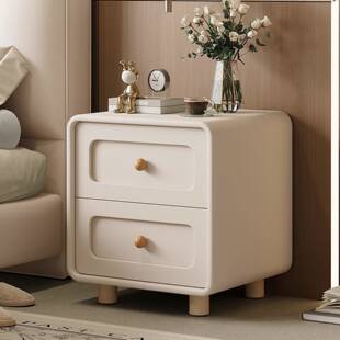 北欧风实木床头柜家用卧室小型2025爆款轻奢高级感收纳斗柜子一体