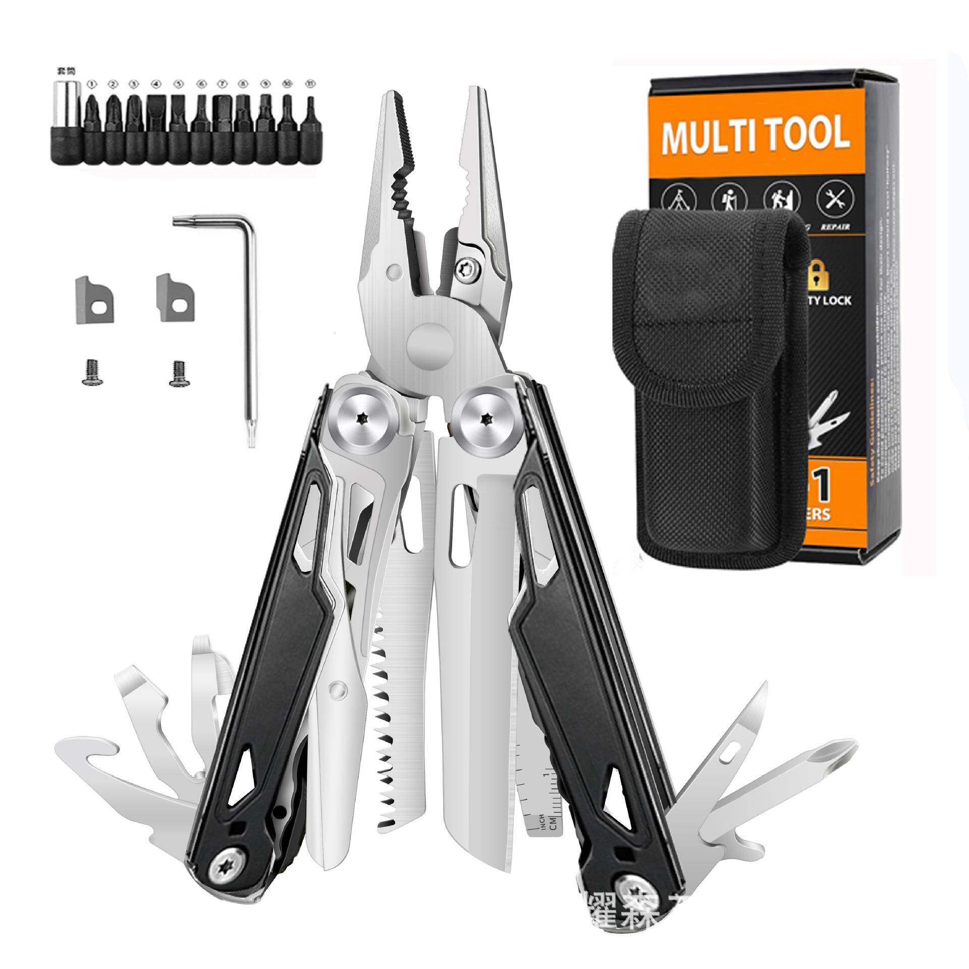 爆款28合1户外全钢折叠工具钳野营装备EDC口袋工具多功能钳