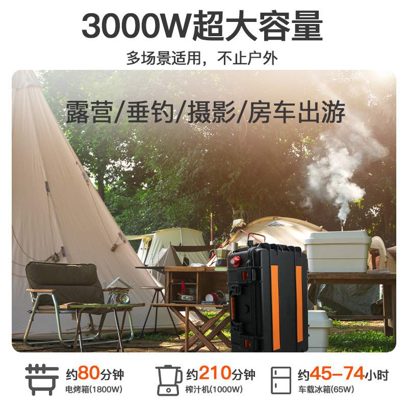 户外220V移动UPS电源户外施工电源摆摊夜市地摊电源家用后备电源