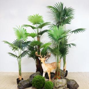 仿真绿植室内盆栽加州蒲葵人造假绿植物假树仿真树景观北欧蒲葵