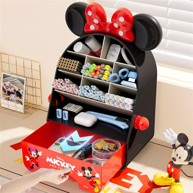 笔筒桌面收纳盒斜插式大容量创意可爱文具学生置物桶办公室整理架