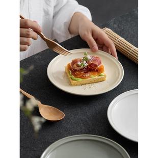 餐盘烤盘 盘子菜盘家用碟子高级感深盘陶瓷圆盘创意甜品盘汤盘日式