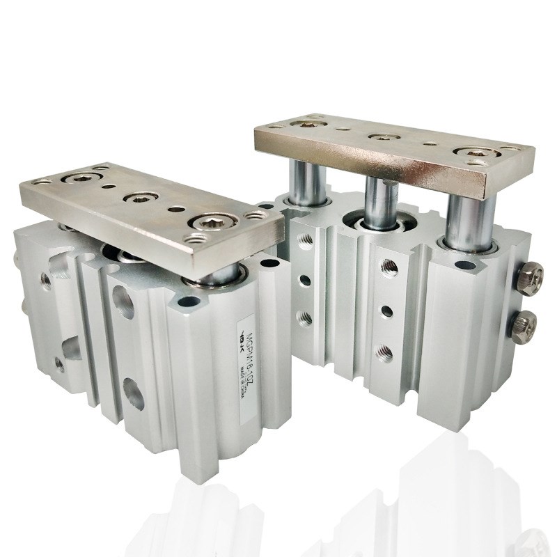 气动带导杆薄型三杆三轴气缸气动MGPM12-10-16-20-30-25-40