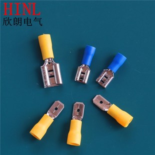 CJH接头FDD2 250母预绝缘接线端子冷压端头公母插簧端子线耳1千只