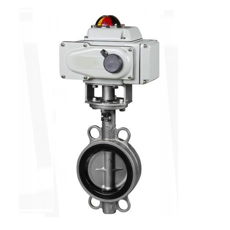 对夹开关型电动双位蝶阀DN400不锈钢污水电动蝶阀DN350自保持蝶阀
