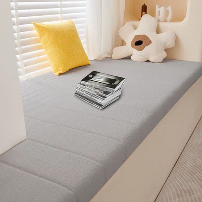 bench cushion 跨境四季通用泰迪绒飘窗垫定制坐垫椅垫