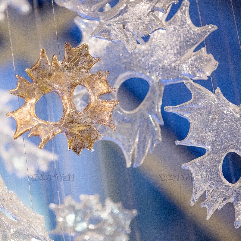 售楼部沙盘吊灯展馆创意海星灯具酒店宴会厅玻璃吊灯工程灯饰