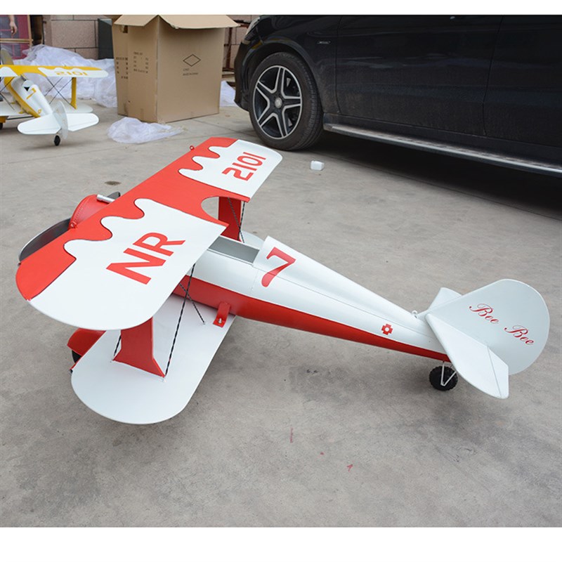大型复古铁艺飞机模型二战斗机摆件家居软装饰商场影楼吊挂式飞机