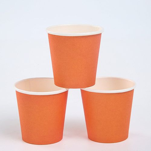 跨境热销现货彩色一次性小纸杯儿童幼儿园手工纯色环保杯子