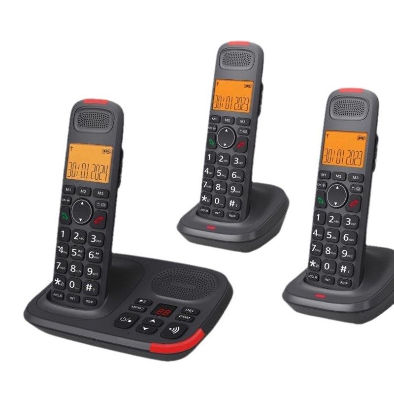 商务办公无绳电话机酒店套房三子机家用手持无绳电话机手持式