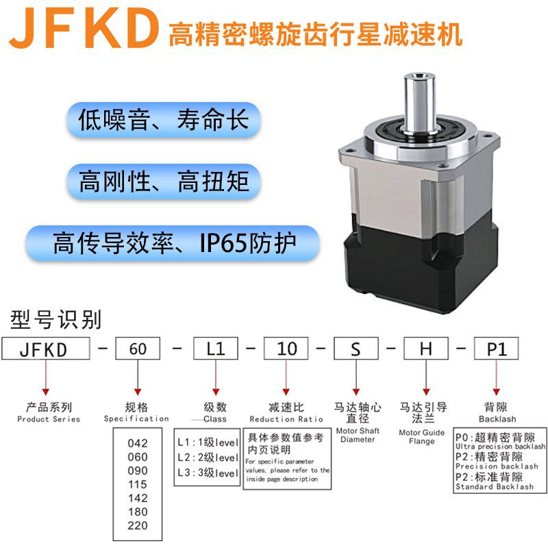 低噪音高扭矩精密螺旋齿减速器 机械设备传动微型伺服行星减速机