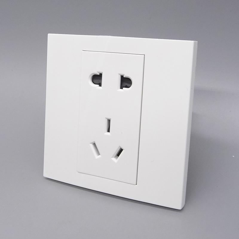 86型大五孔电源插座面板二三插10A电源开关面板拧螺丝5孔插座面板