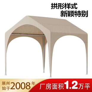 户外拱形集市摆摊帐篷网红夜市摊位活动帐篷遮阳棚四脚伞围布防雨