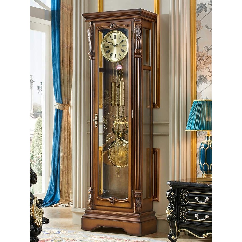 德国赫姆勒欧式落地钟中式复古客厅座钟立式钟表别墅美式摆钟豪华