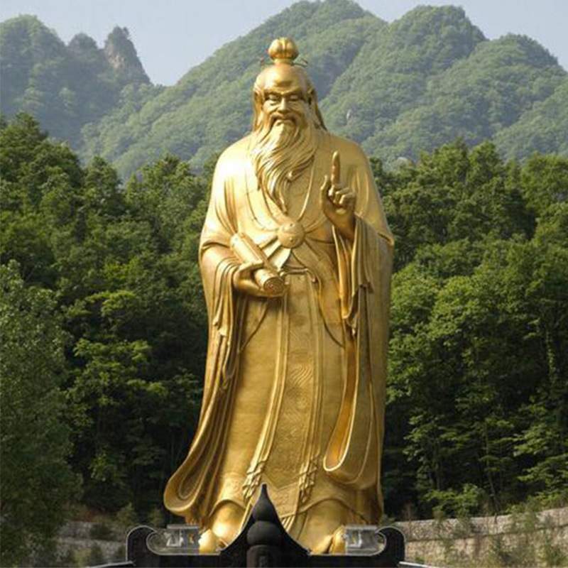 铜雕古代名人老子雕塑 大型老子骑牛铜像 寓言故事广场铜小品摆件