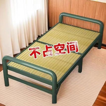 竹子实木板式硬板床简易家用加固凉床单人双人午休午睡竹床折叠床