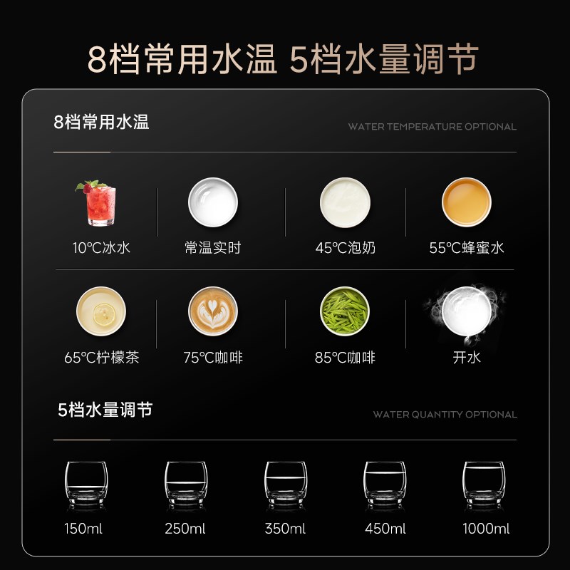 BORAVIT勃朗矿物质富氢RO家用饮水机饮水器速热一体免安装茶吧机