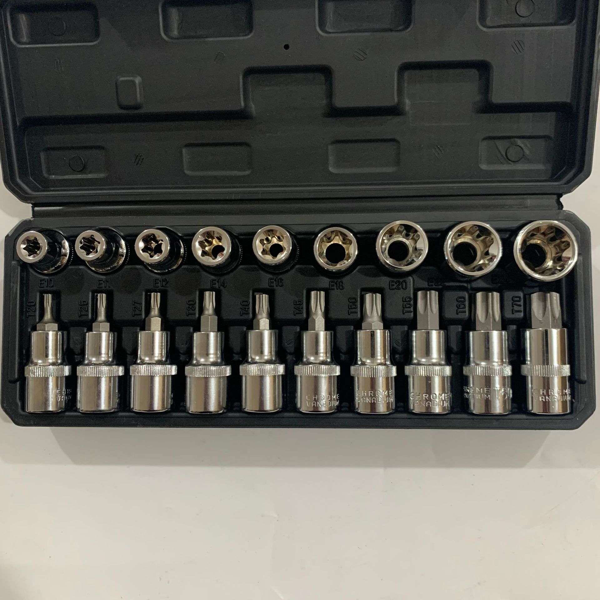 E型花六角套筒 花型星型1/2大快速1/4小棘轮扳手套筒头组合套装