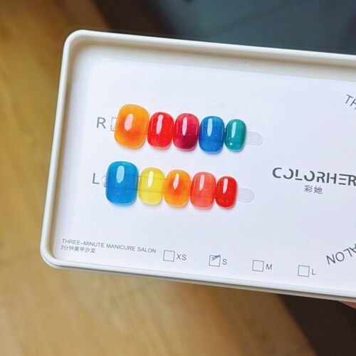 COLORHER彩虹渐变穿戴甲礼盒