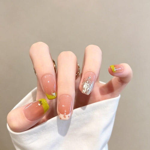 COLORHER绿色闪钻显白指甲贴片