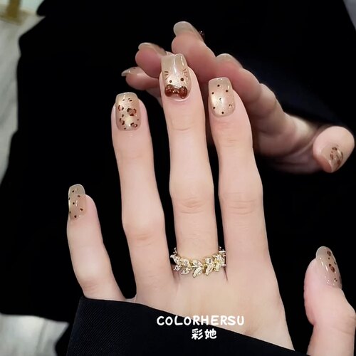 COLORHER豹纹穿戴甲高级显白