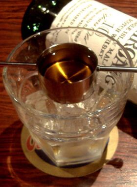 日本进口MrSlim不锈钢威士忌量酒器带柄量杯量勺盎司器盎司杯30ml