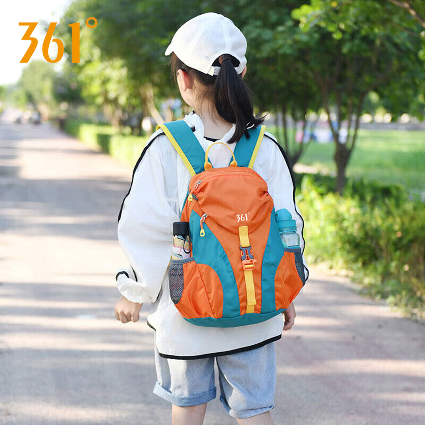 361°儿童双肩包女童轻便户外背包外出补课小学生书包女孩旅行包