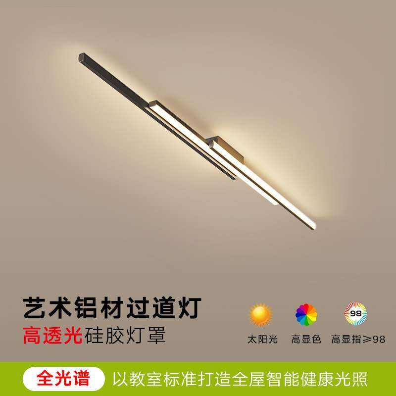 创意过道灯2025新款极简现代吸顶灯长条形走廊玄关衣帽间入户灯具